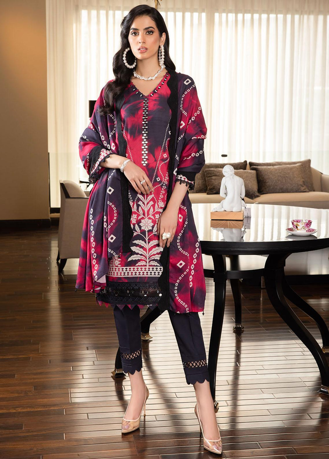 Signature Prints By Nureh Printed Khaddar Suits Unstitched 3 Piece NU22PK SP-28 - Winter Collection