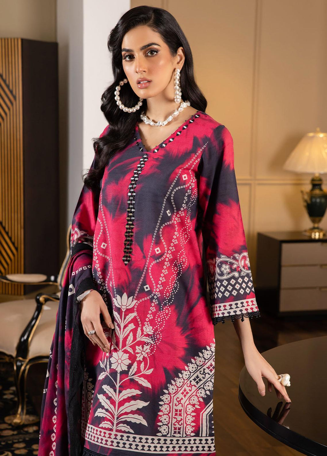 Signature Prints By Nureh Printed Khaddar Suits Unstitched 3 Piece NU22PK SP-28 - Winter Collection