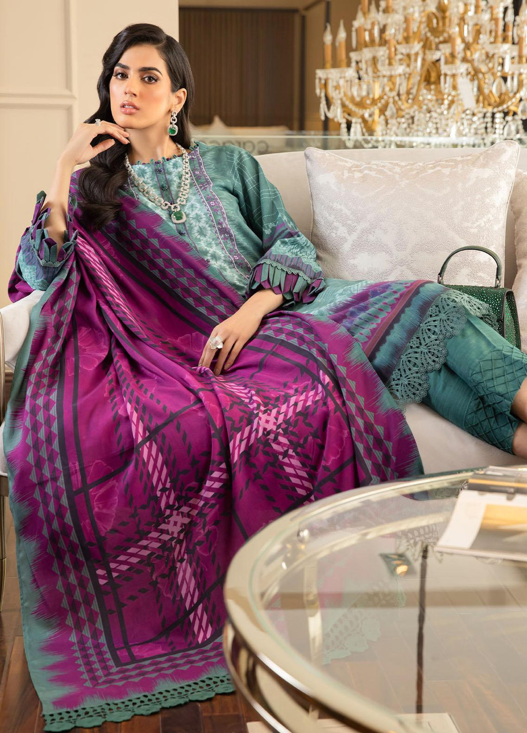 Signature Prints By Nureh Printed Khaddar Suits Unstitched 3 Piece NU22PK SP-29 - Winter Collection