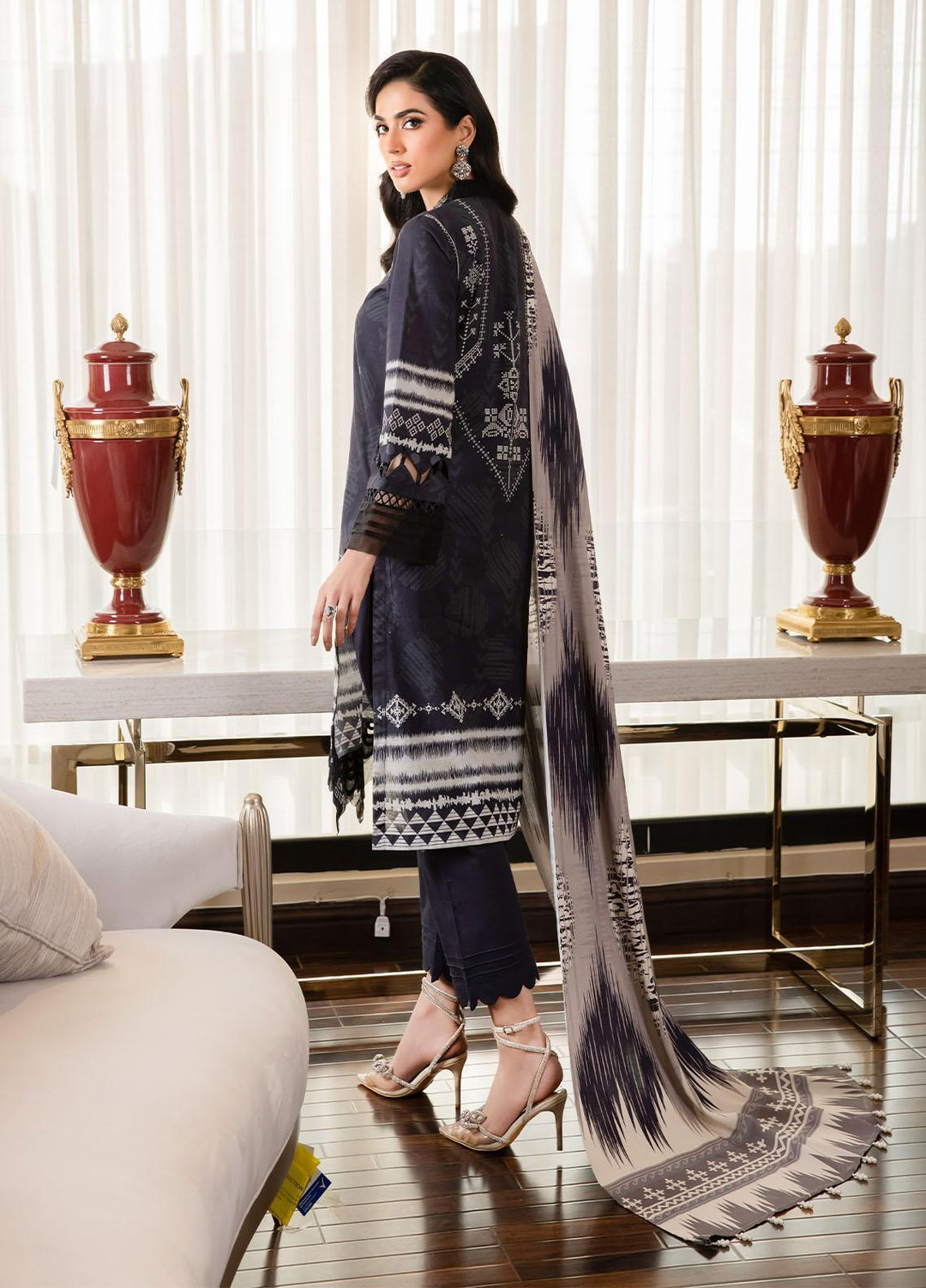 Signature Prints By Nureh Printed Khaddar Suits Unstitched 3 Piece NU22PK SP-30 - Winter Collection