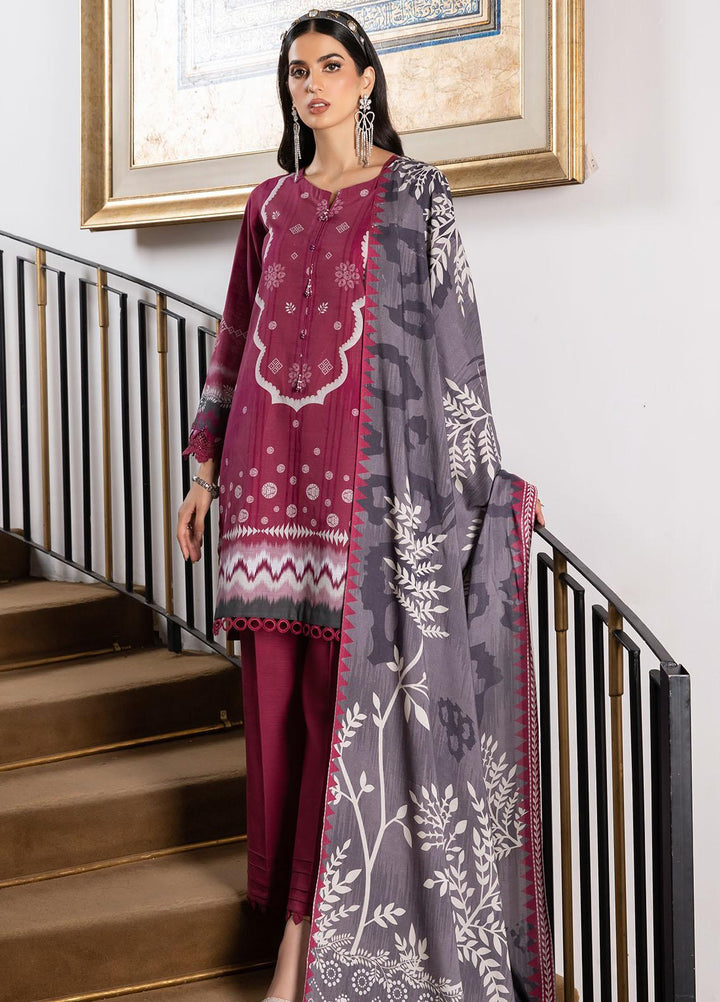 Signature Prints By Nureh Printed Khaddar Suits Unstitched 3 Piece NU22PK SP-34 - Winter Collection