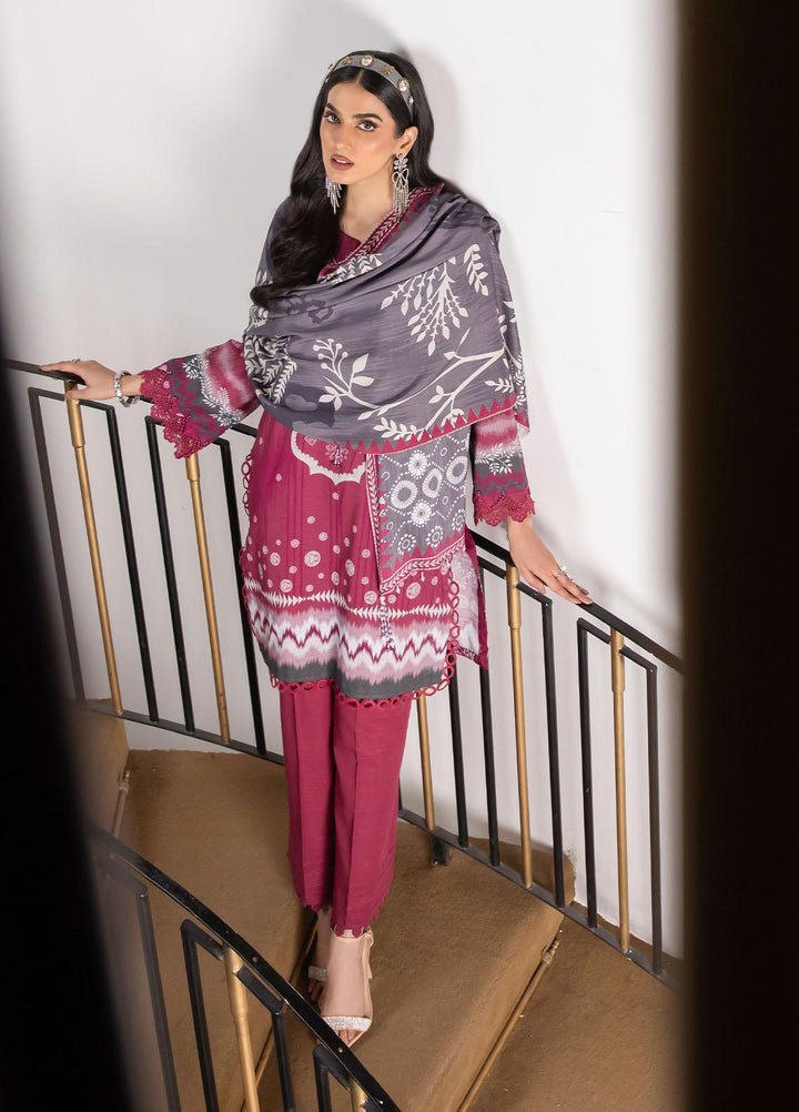 Signature Prints By Nureh Printed Khaddar Suits Unstitched 3 Piece NU22PK SP-34 - Winter Collection