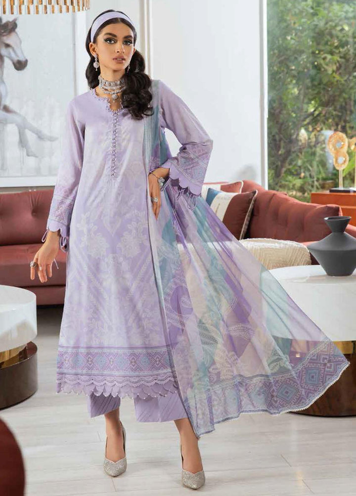 Signature Prints By Nureh Printed Lawn Suits Unstitched 3 Piece NU22SP SP-11 - Summer Collection