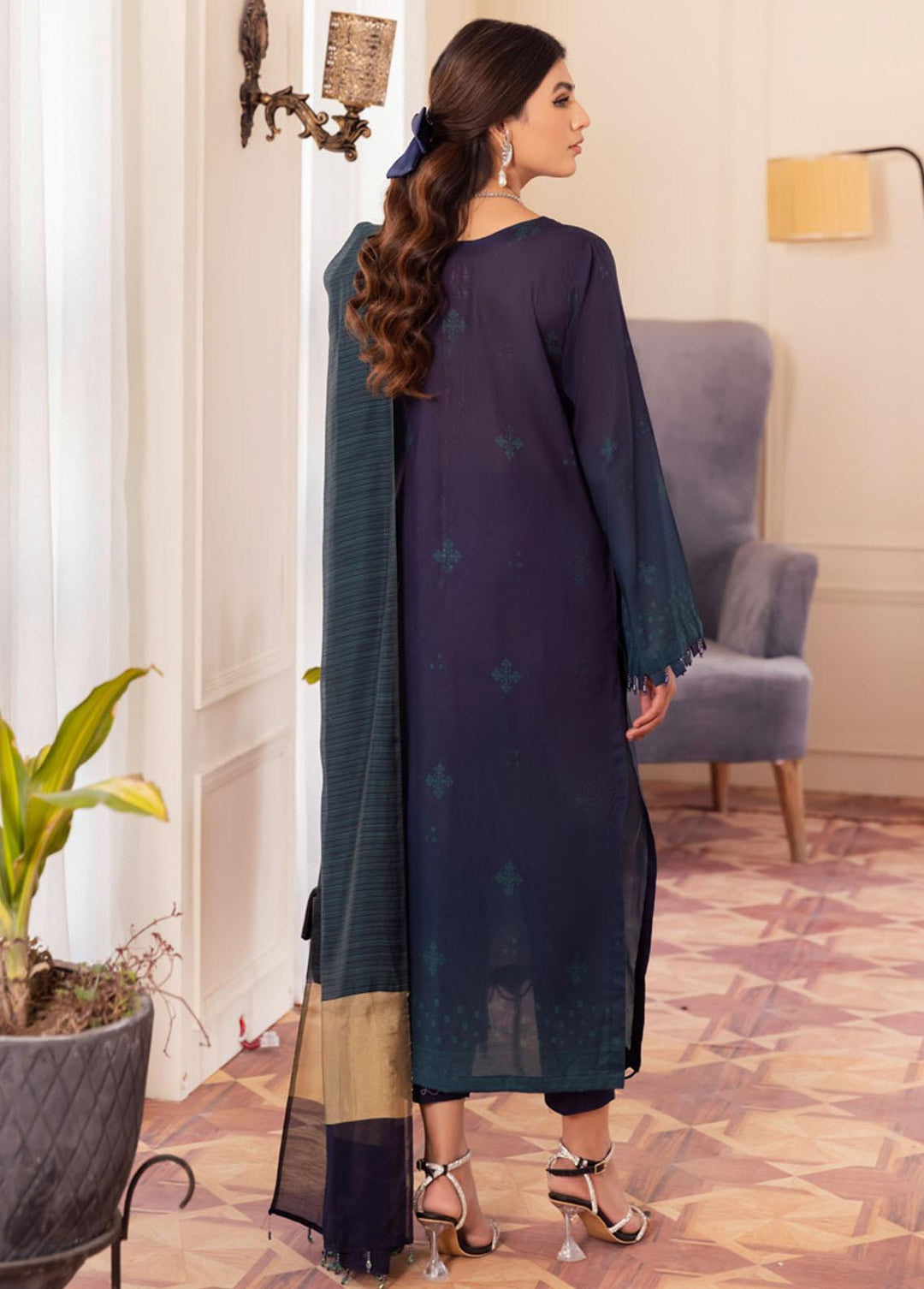 Nureh Printed Lawn Suits Unstitched 3 Piece NU23SP SP-45 - Summer Collection