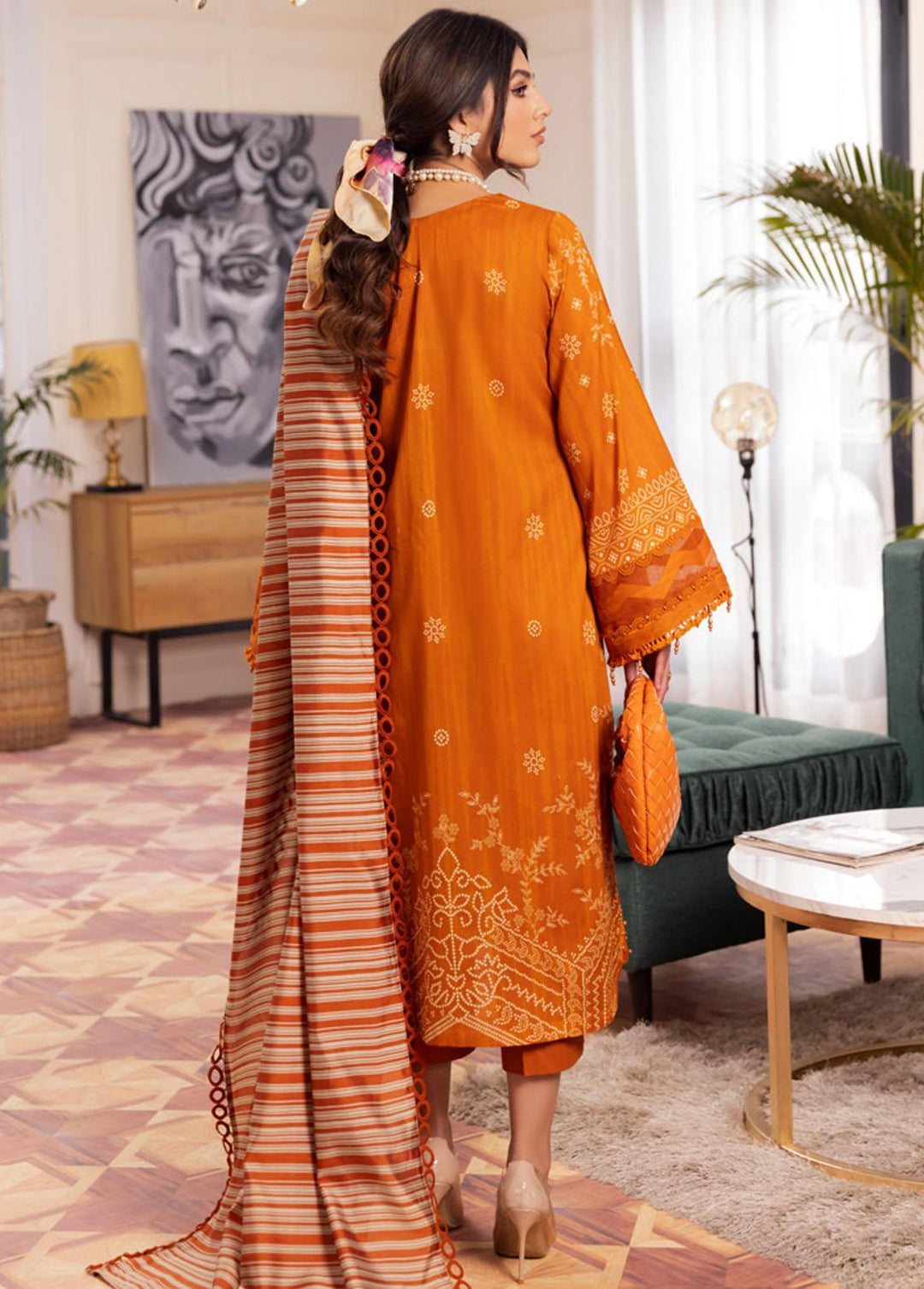 Nureh Printed Lawn Suits Unstitched 3 Piece NU23SP SP-46 - Summer Collection