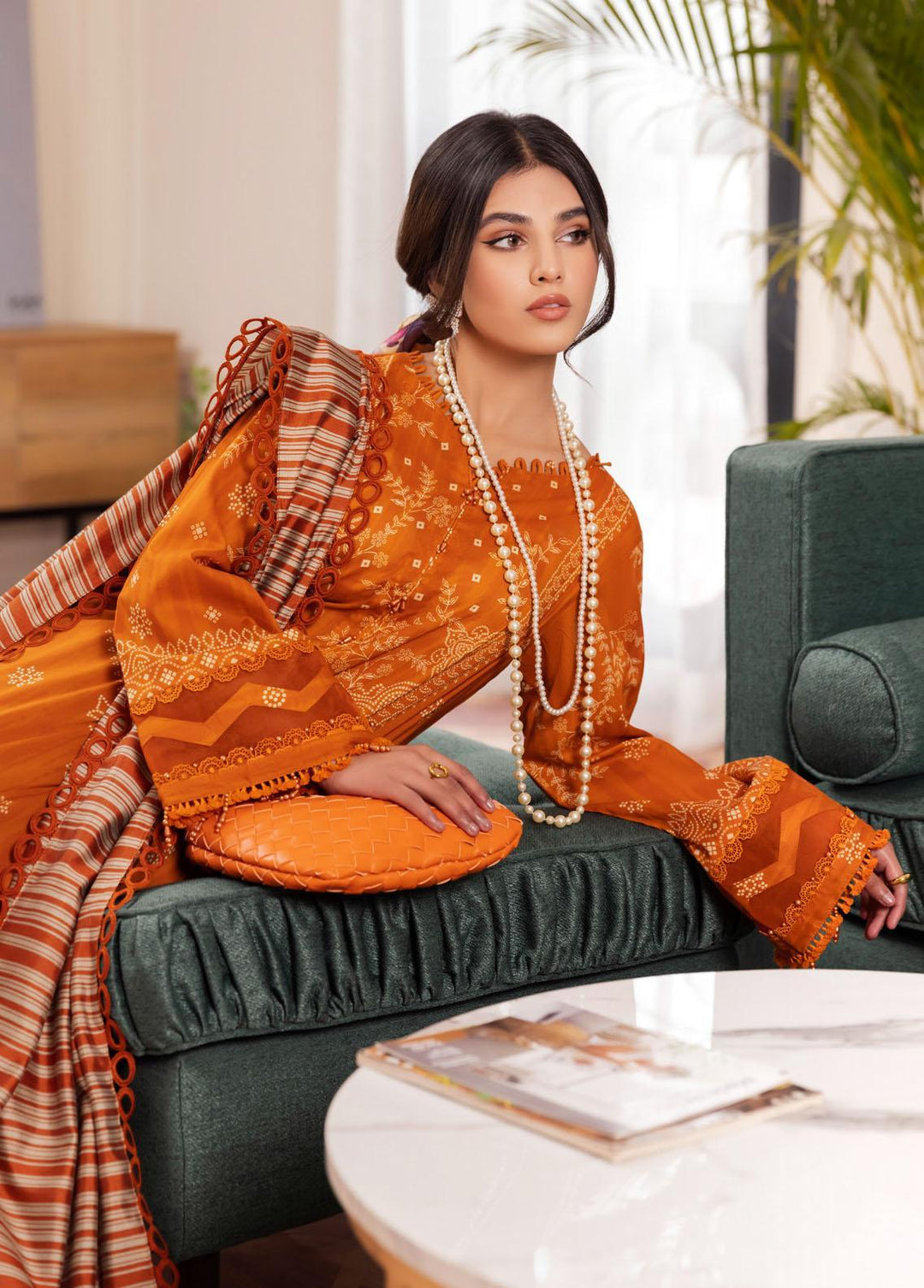 Nureh Printed Lawn Suits Unstitched 3 Piece NU23SP SP-46 - Summer Collection