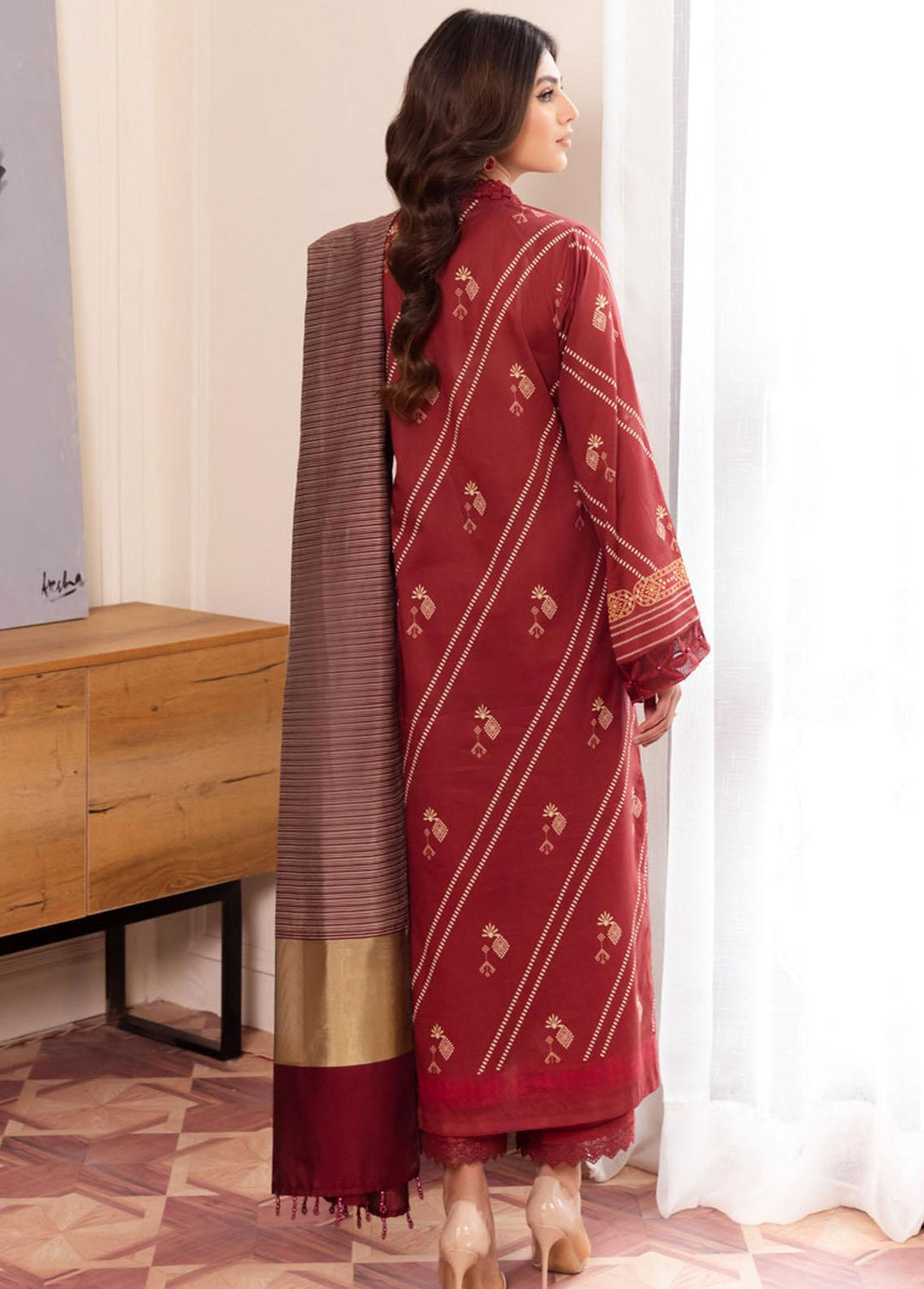 Nureh Printed Lawn Suits Unstitched 3 Piece NU23SP SP-47 - Summer Collection