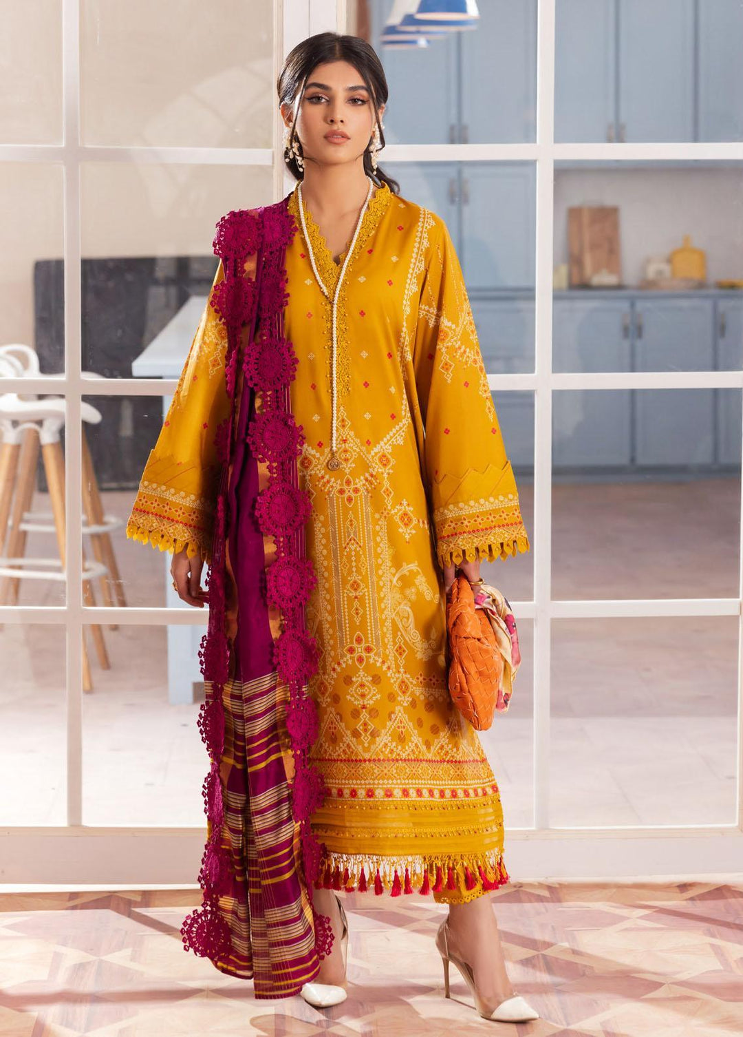 Nureh Printed Lawn Suits Unstitched 3 Piece NU23SP SP-49 - Summer Collection