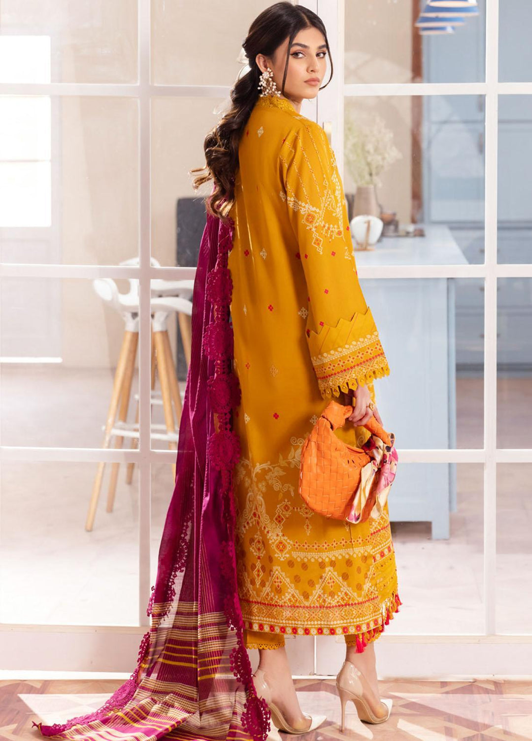 Nureh Printed Lawn Suits Unstitched 3 Piece NU23SP SP-49 - Summer Collection