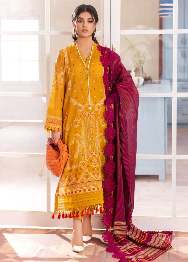 Nureh Printed Lawn Suits Unstitched 3 Piece NU23SP SP-49 - Summer Collection