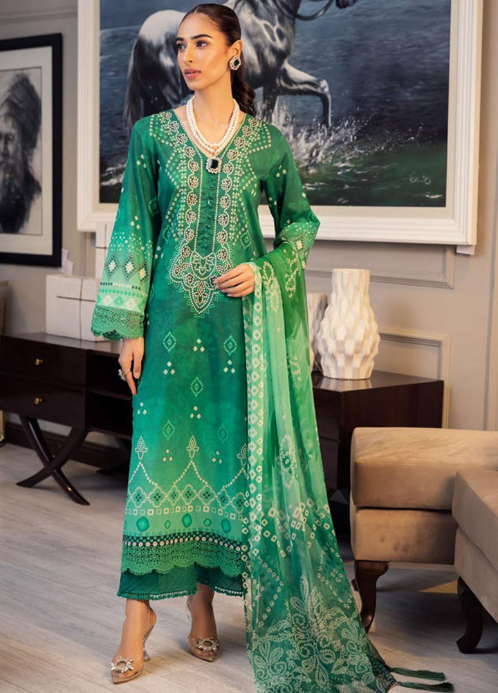 Signature Prints By Nureh Printed Lawn Suits Unstitched 3 Piece NU23SPR SP-51 - Festive Collection