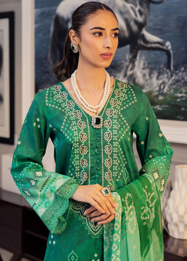 Signature Prints By Nureh Printed Lawn Suits Unstitched 3 Piece NU23SPR SP-51 - Festive Collection