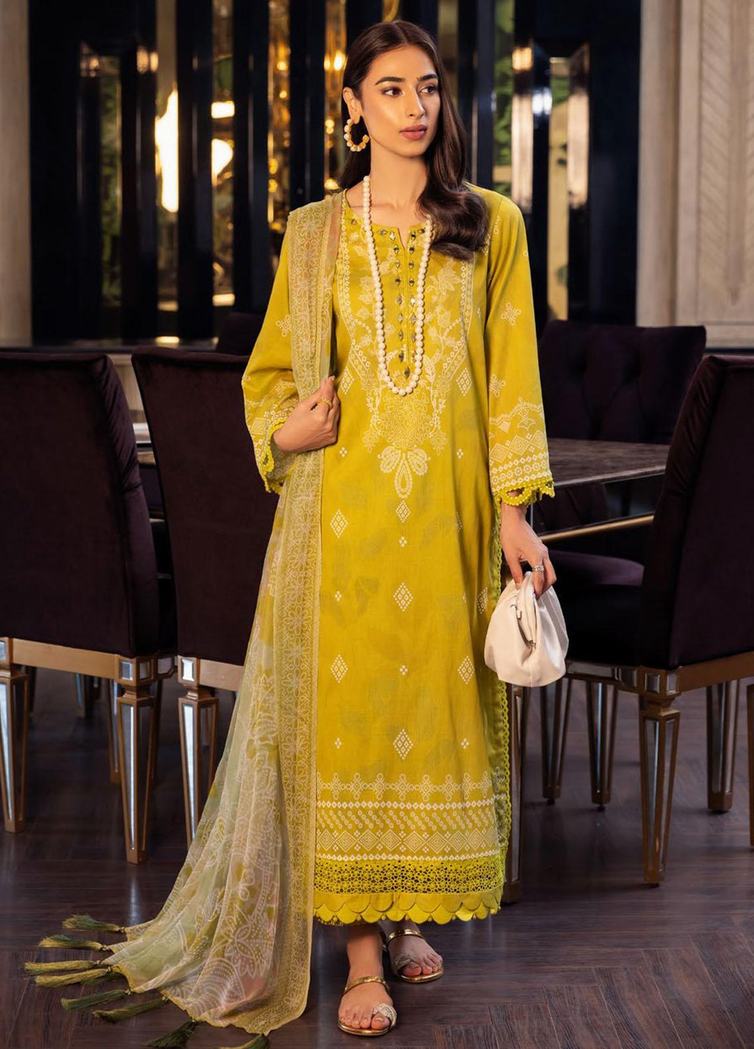 Signature Prints By Nureh Printed Lawn Suits Unstitched 3 Piece NU23SPR SP-52 - Festive Collection