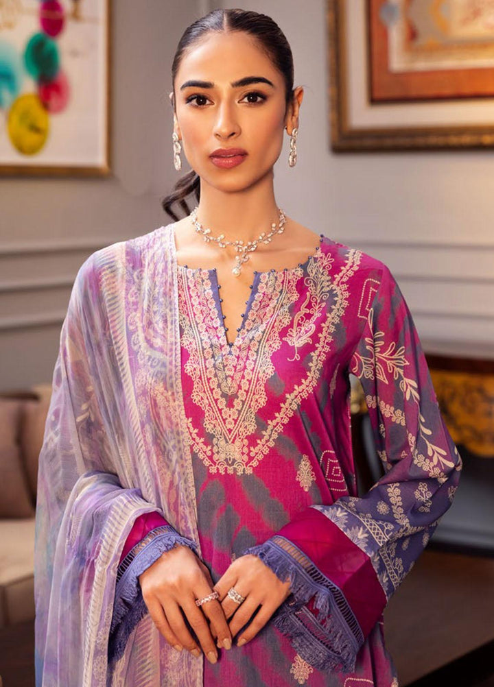 Signature Prints By Nureh Printed Lawn Suits Unstitched 3 Piece NU23SPR SP-53 - Festive Collection