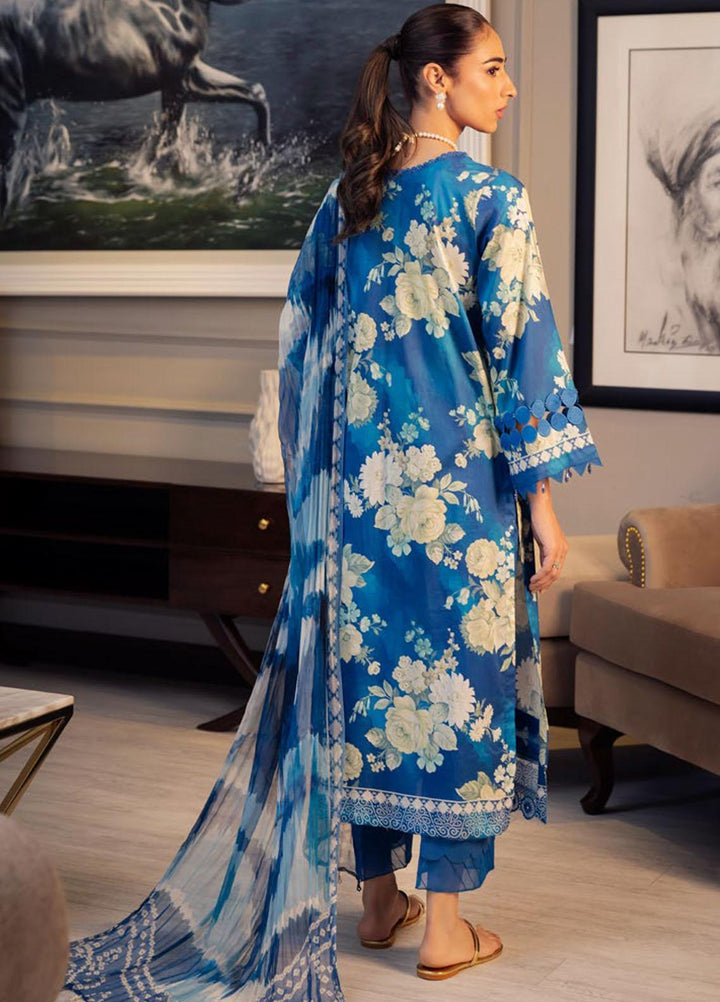 Signature Prints By Nureh Printed Lawn Suits Unstitched 3 Piece NU23SPR SP-54 - Festive Collection