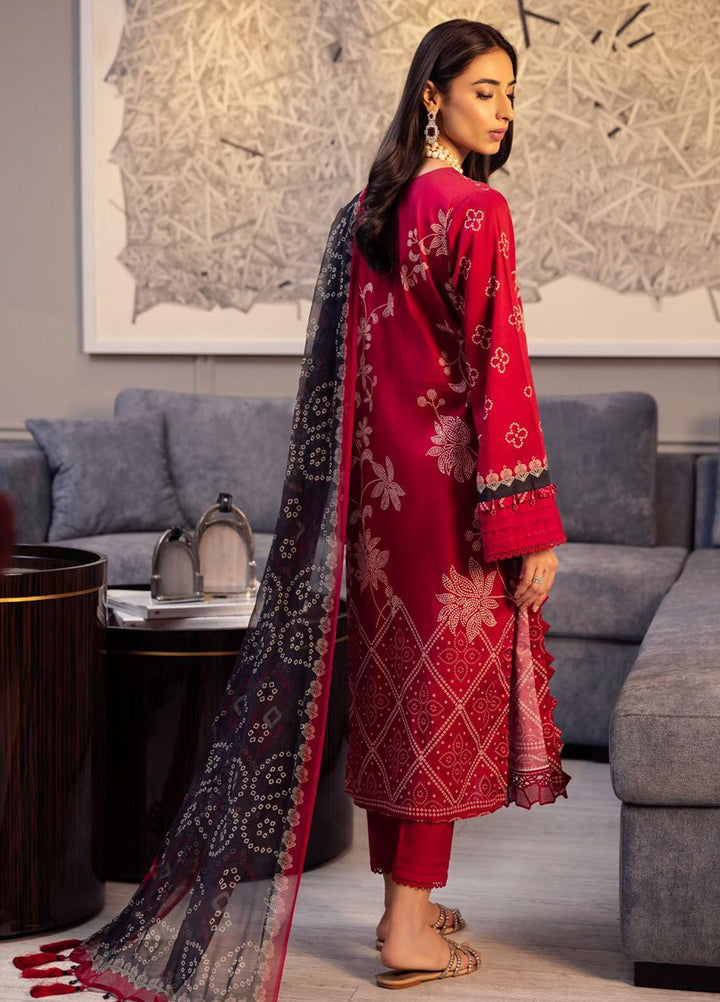 Signature Prints By Nureh Printed Lawn Suits Unstitched 3 Piece NU23SPR SP-55 - Festive Collection