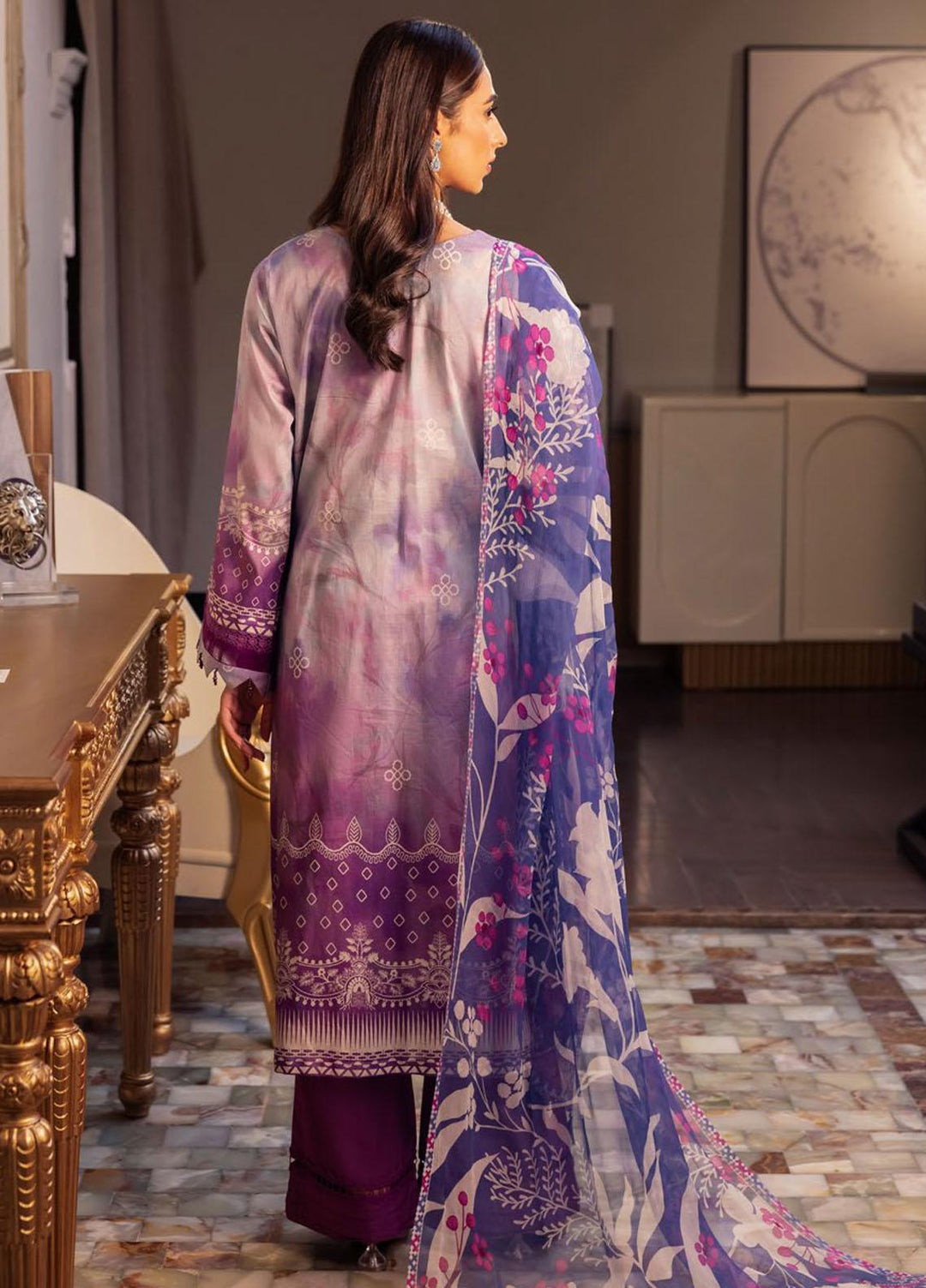 Signature Prints By Nureh Printed Lawn Suits Unstitched 3 Piece NU23SPR SP-56 - Festive Collection