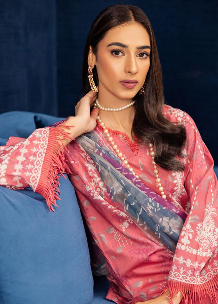 Signature Prints By Nureh Printed Lawn Suits Unstitched 3 Piece NU23SPR SP-57 - Festive Collection