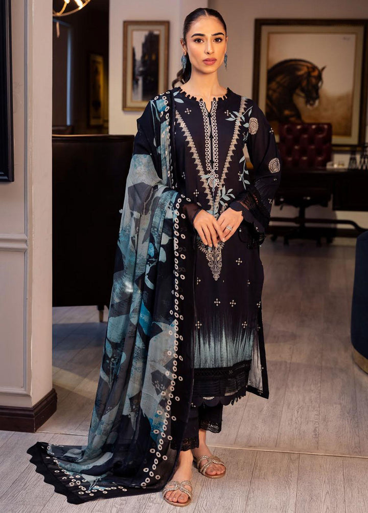 Signature Prints By Nureh Printed Lawn Suits Unstitched 3 Piece NU23SPR SP-58 - Festive Collection