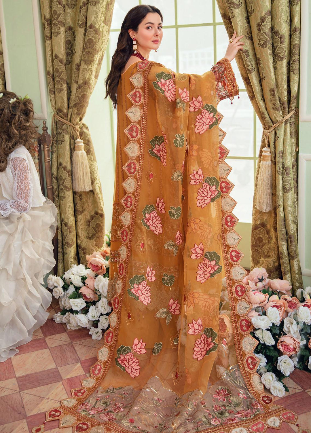 The Secret Garden By Nureh Embroidered Chiffon Suits Unstitched 3 Piece NU22SG NL-25 - Luxury Formal Collection