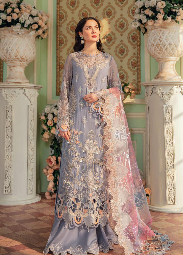 The Secret Garden By Nureh Embroidered Chiffon Suits Unstitched 3 Piece NU22SG NL-26 - Luxury Formal Collection
