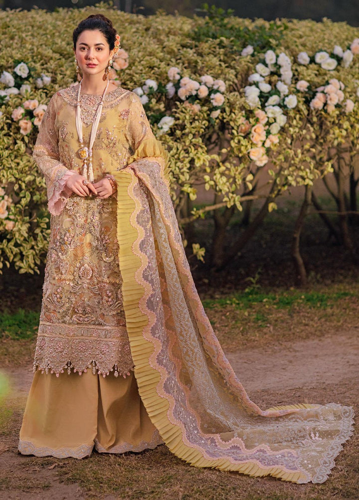 The Secret Garden By Nureh Embroidered Organza Suits Unstitched 3 Piece NU22SG NL-31 - Luxury Formal Collection