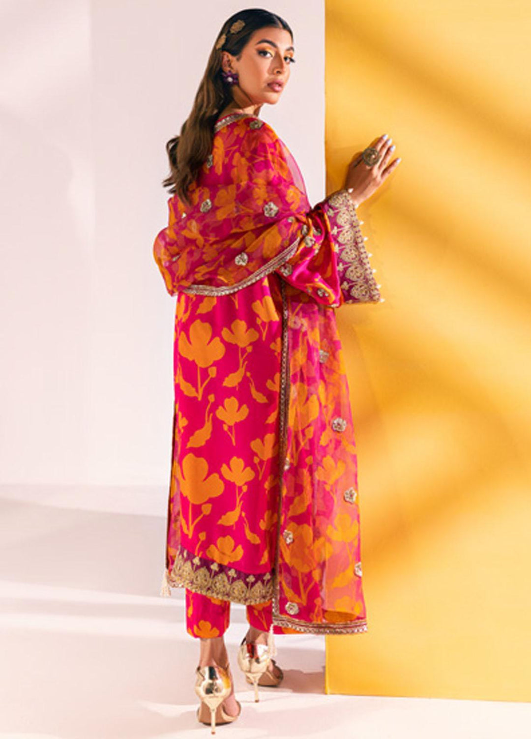 Nureh Embroidered Silk Suits Unstitched 3 Piece NU23TSL S-04 - Formal Collection