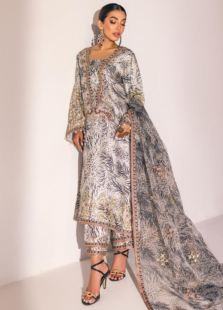 Nureh Embroidered Silk Suits Unstitched 3 Piece NU23TSL S-05 - Formal Collection