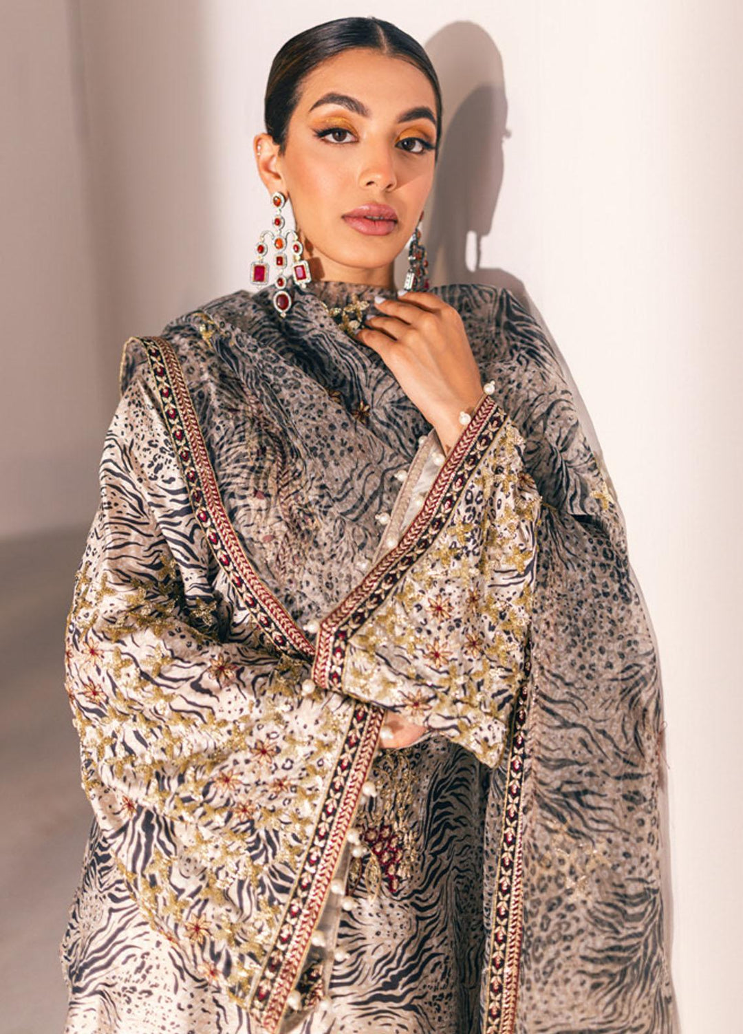 Nureh Embroidered Silk Suits Unstitched 3 Piece NU23TSL S-05 - Formal Collection