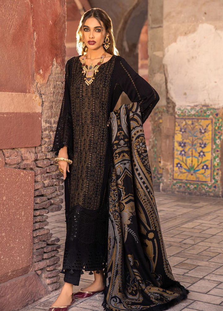 Nureh Embroidered Leather Peach Suits Unstitched 3 Piece NU21LP NE-13 MOR MEHAL - Winter Collection