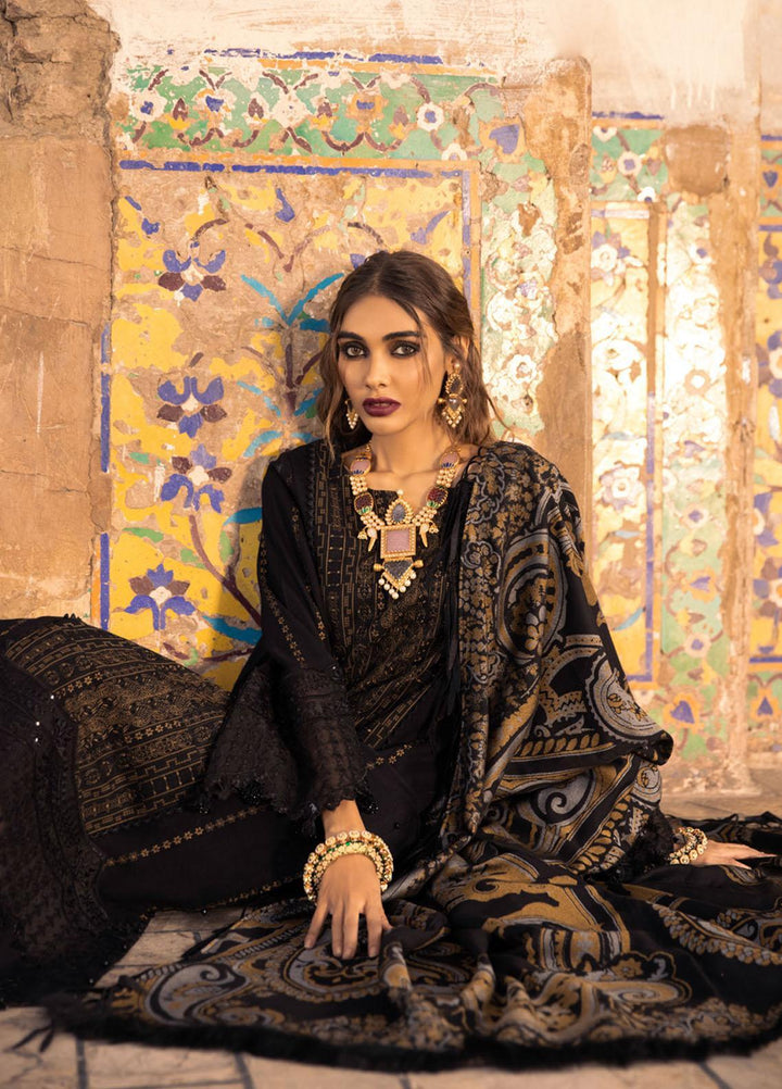 Nureh Embroidered Leather Peach Suits Unstitched 3 Piece NU21LP NE-13 MOR MEHAL - Winter Collection