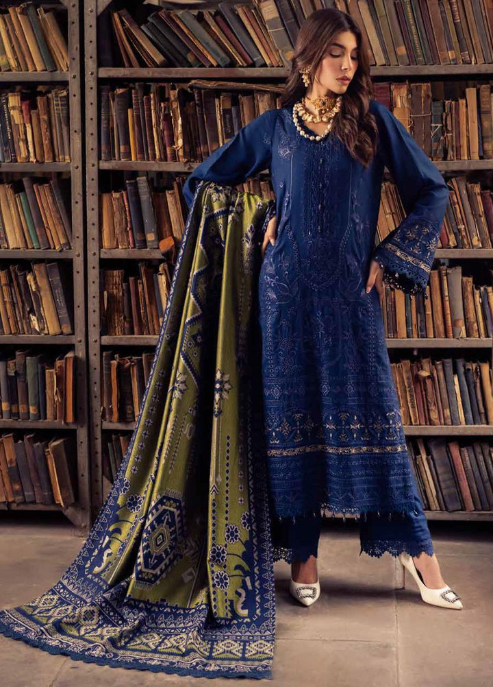 Nureh Embroidered Leather Peach Suits Unstitched 3 Piece NU22LP NEP-01 - Winter Collection