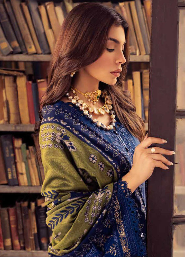 Nureh Embroidered Leather Peach Suits Unstitched 3 Piece NU22LP NEP-01 - Winter Collection