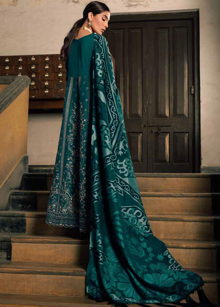 Nureh Embroidered Leather Peach Suits Unstitched 3 Piece NU22LP NEP-03 - Winter Collection