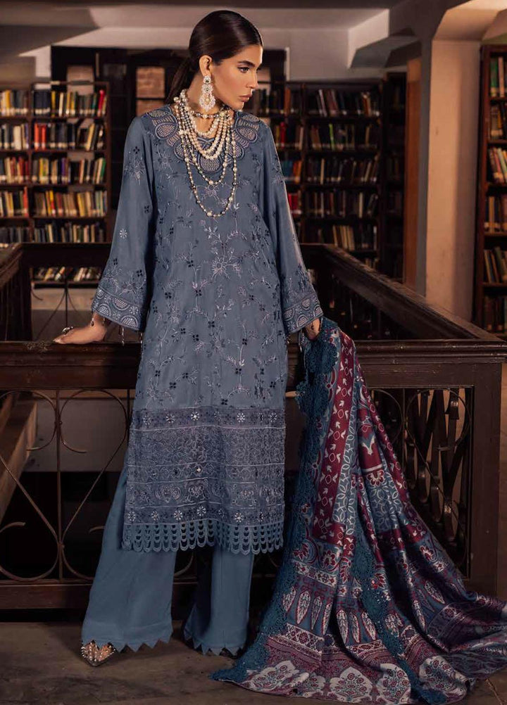 Nureh Embroidered Leather Peach Suits Unstitched 3 Piece NU22LP NEP-05 - Winter Collection