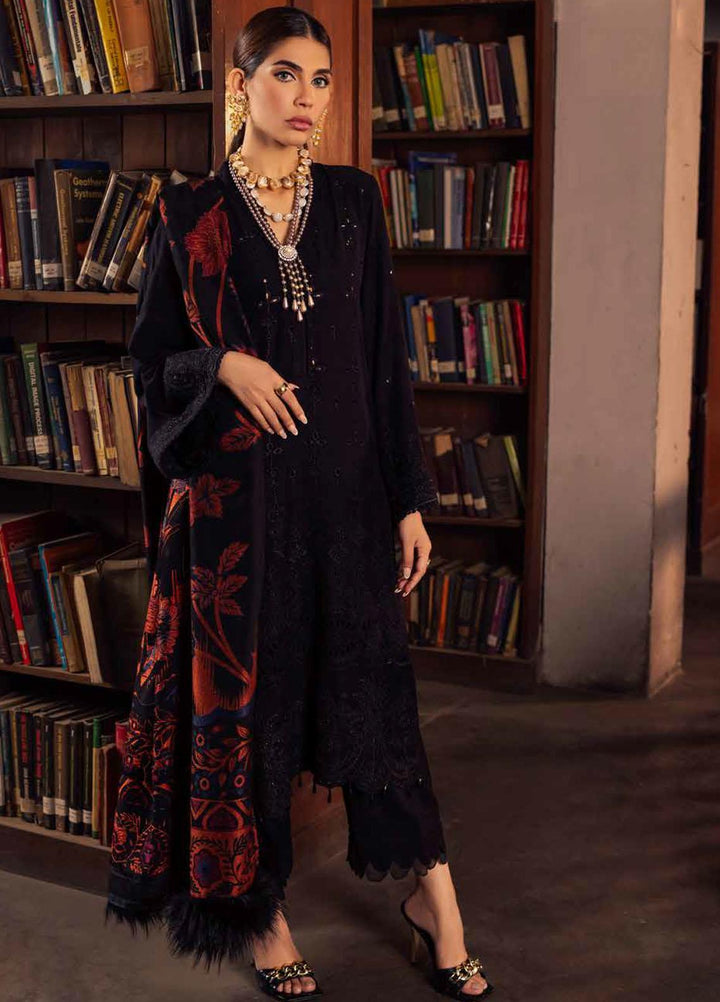 Nureh Embroidered Leather Peach Suits Unstitched 3 Piece NU22LP NEP-08 - Winter Collection