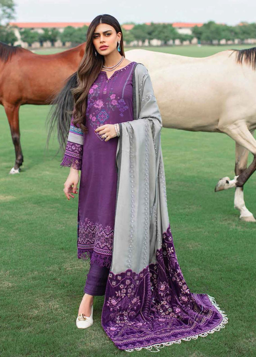 Nureh Embroidered Khaddar Suits Unstitched 3 Piece NU22SK NWE-04 - Winter Collection