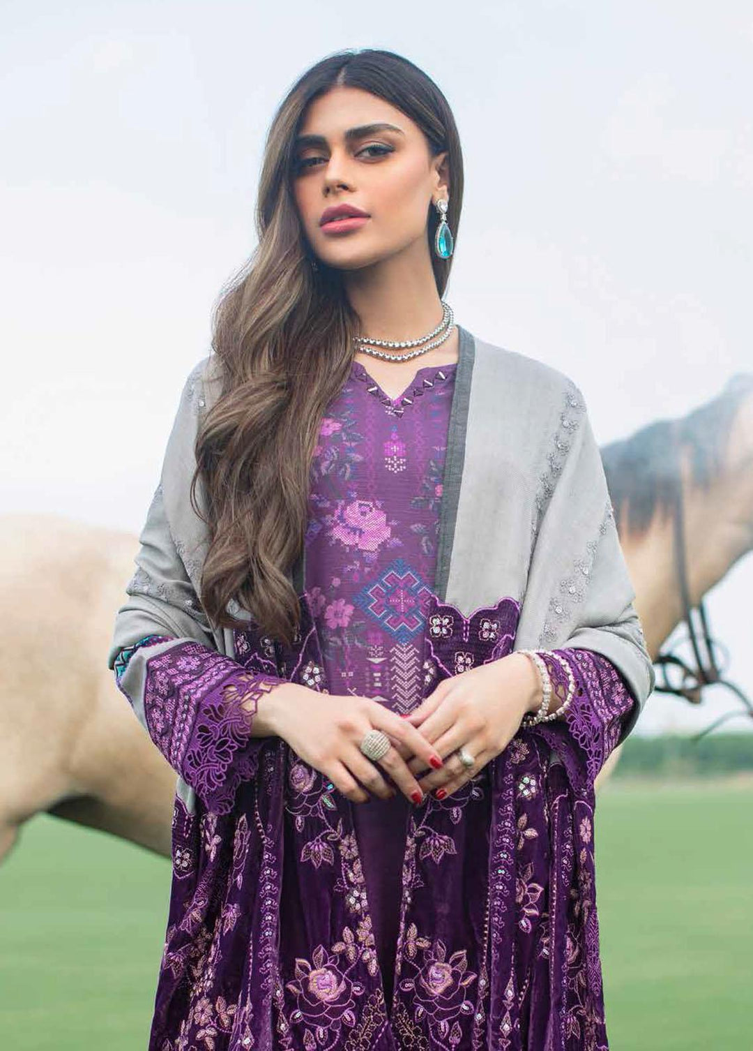 Nureh Embroidered Khaddar Suits Unstitched 3 Piece NU22SK NWE-04 - Winter Collection