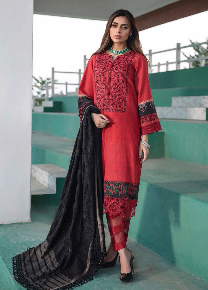 Nureh Embroidered Khaddar Suits Unstitched 3 Piece NU22SK NWE-06 - Winter Collection
