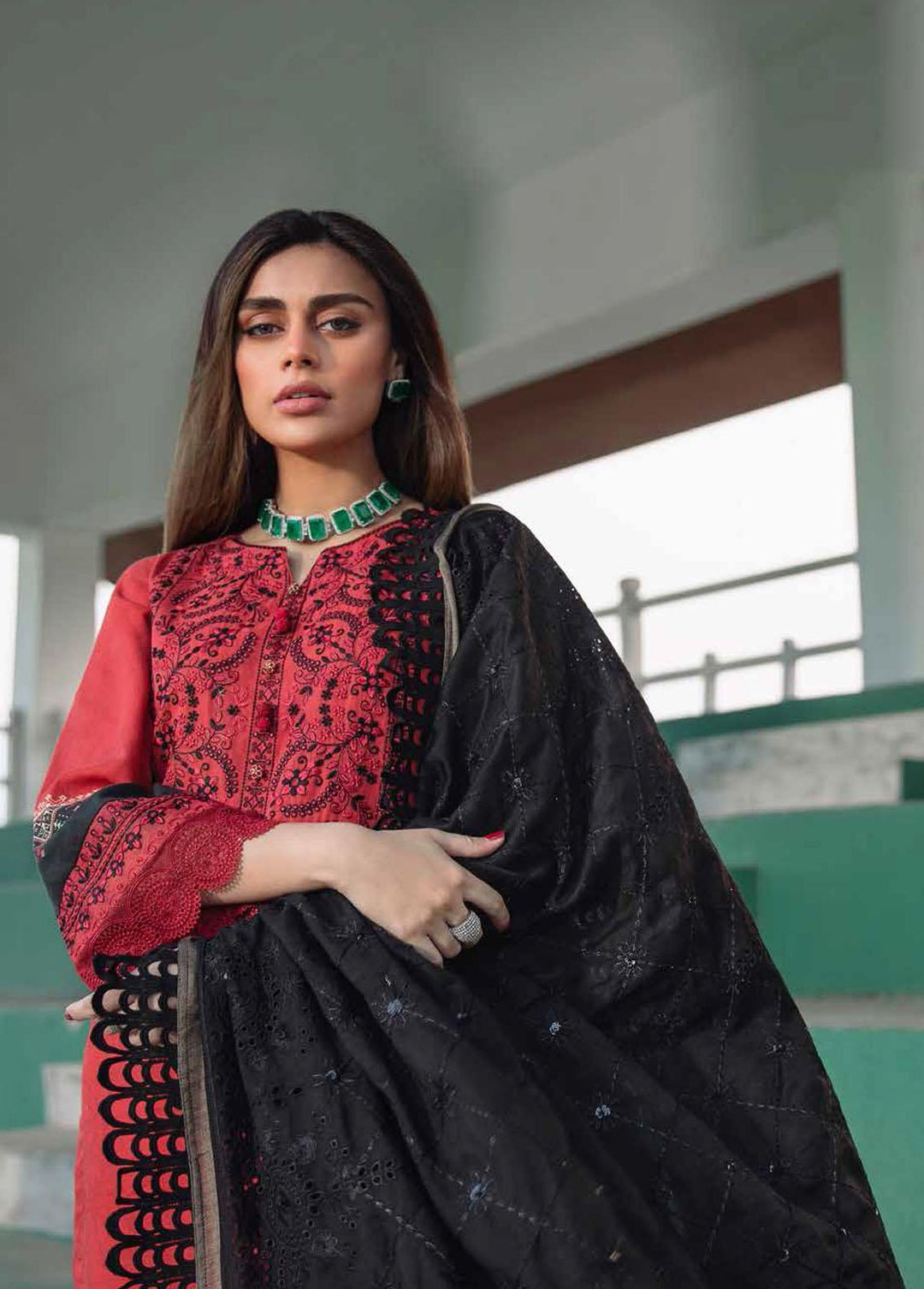Nureh Embroidered Khaddar Suits Unstitched 3 Piece NU22SK NWE-06 - Winter Collection