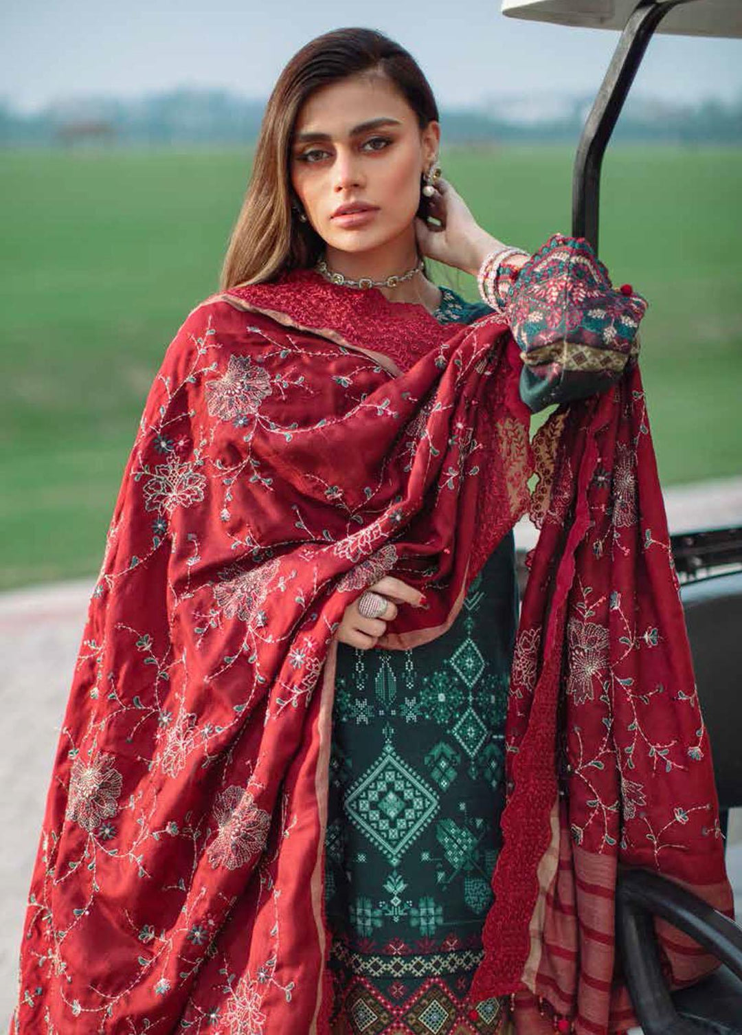 Nureh Embroidered Khaddar Suits Unstitched 3 Piece NU22SK NWE-08 - Winter Collection