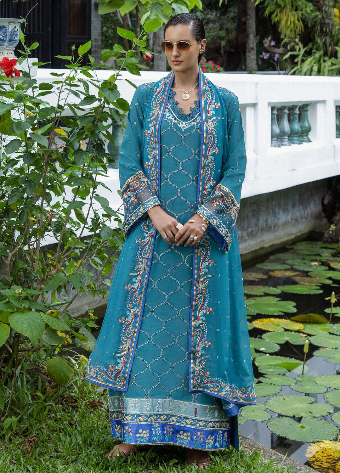 Nuvera by Mushq Hemline Embroidered Raw Silk Suits Unstitched 3 Piece MQ25NF D-09 Valene - Festive Collection
