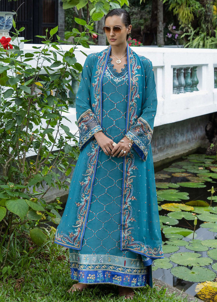 Nuvera by Mushq Hemline Embroidered Raw Silk Suits Unstitched 3 Piece MQ25NF D-09 Valene - Festive Collection