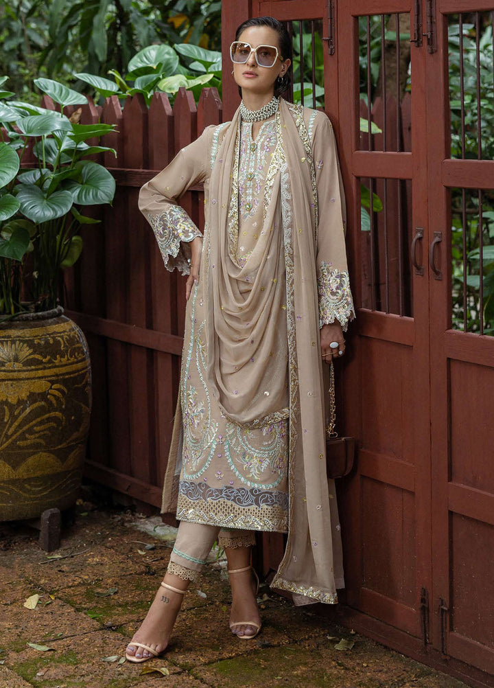Nuvera by Mushq Hemline Embroidered Raw Silk Suits Unstitched 3 Piece MQ25NF D-02 Ardena - Festive Collection