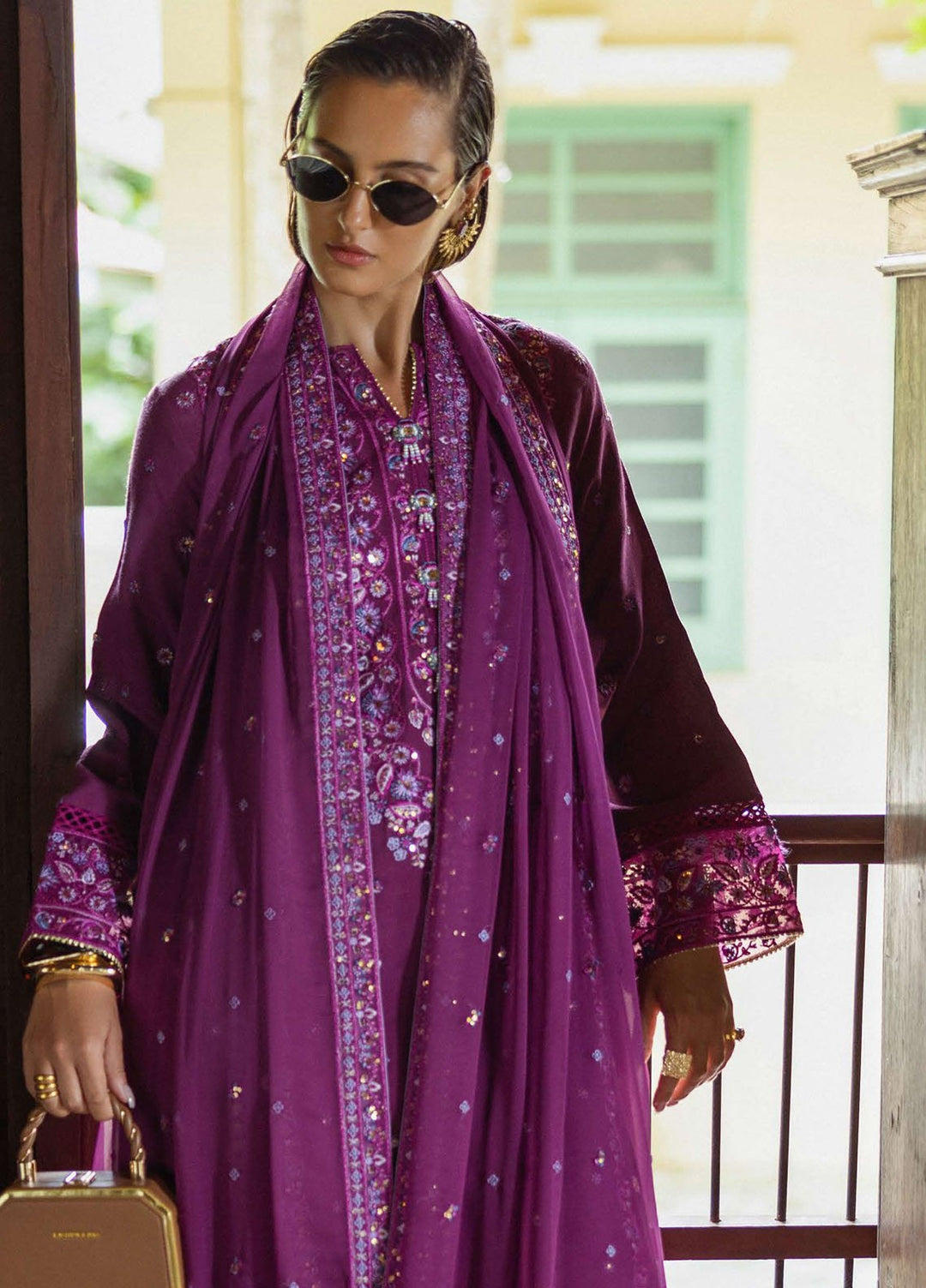 Nuvera by Mushq Hemline Embroidered Raw Silk Suits Unstitched 3 Piece MQ25NF D-06 Avenelle - Festive Collection