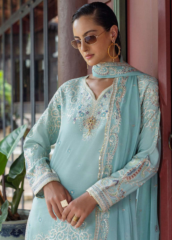 Nuvera by Mushq Hemline Embroidered Raw Silk Suits Unstitched 3 Piece MQ25NF D-05 Freyelle - Festive Collection