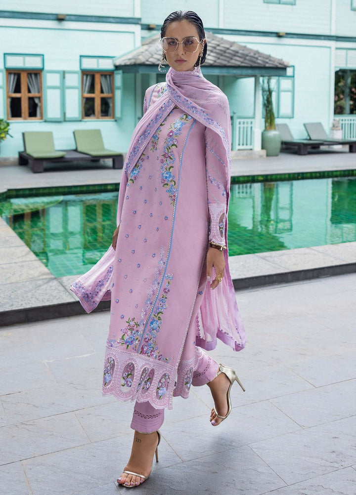 Nuvera by Mushq Hemline Embroidered Raw Silk Suits Unstitched 3 Piece MQ25NF D-03 Leore - Festive Collection