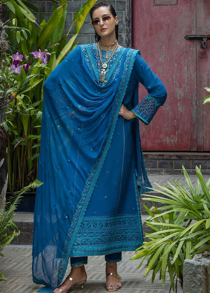 Nuvera by Mushq Hemline Embroidered Raw Silk Suits Unstitched 3 Piece MQ25NF D-07 Marisette - Festive Collection