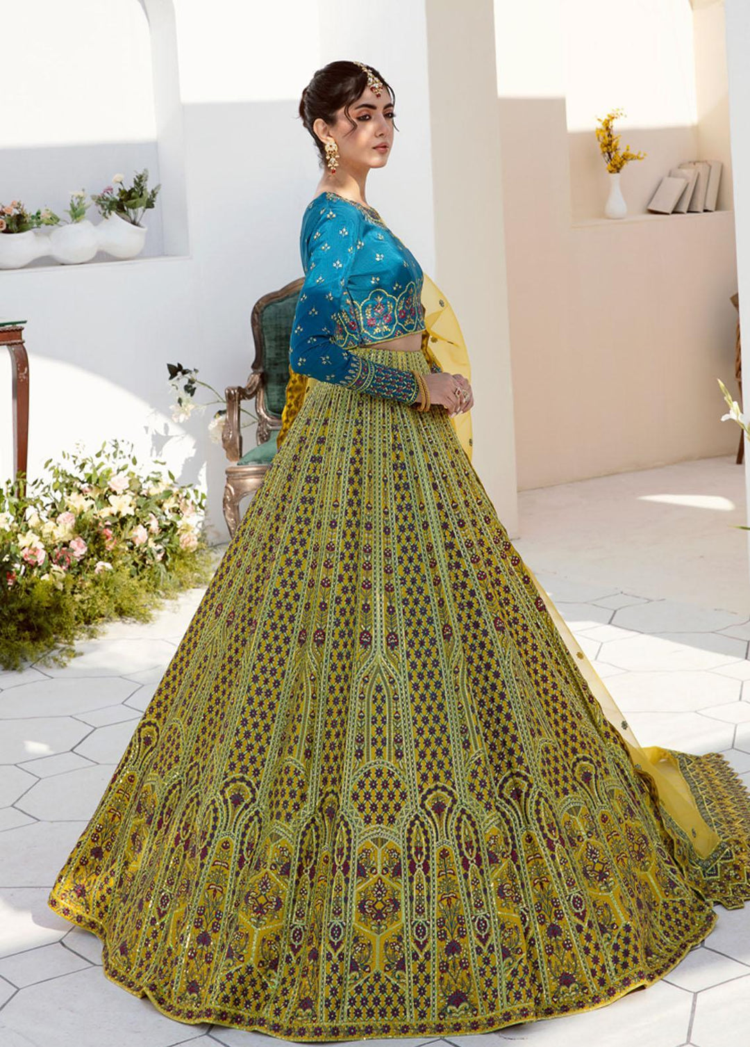 Nyra By Akbar Aslam Embroidered Raw Silk Suits Unstitched 3 Piece AA23N 1466 Lita - Wedding Collection