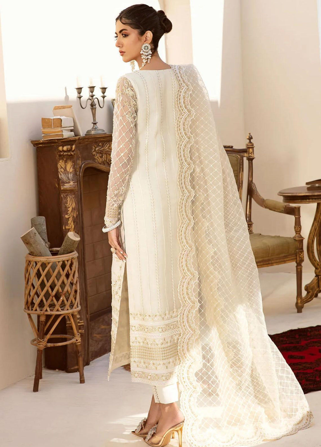 Nyra By Akbar Aslam Embroidered Organza Suits Unstitched 4 Piece  1470 Tyla - Luxury Collection